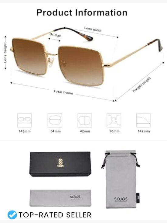 Rectangle Polygon Retro Vintage Shades Classic Square Sunglasses main image 2